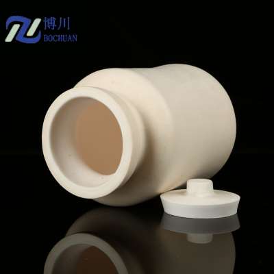 High alumina ceramic ball mill grinding jar with lid