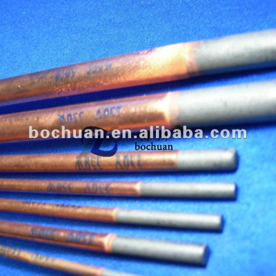 Round copper-coated carbon electrodes